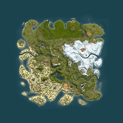 Rust map seed 155185007, 4550x4550m top-down preview