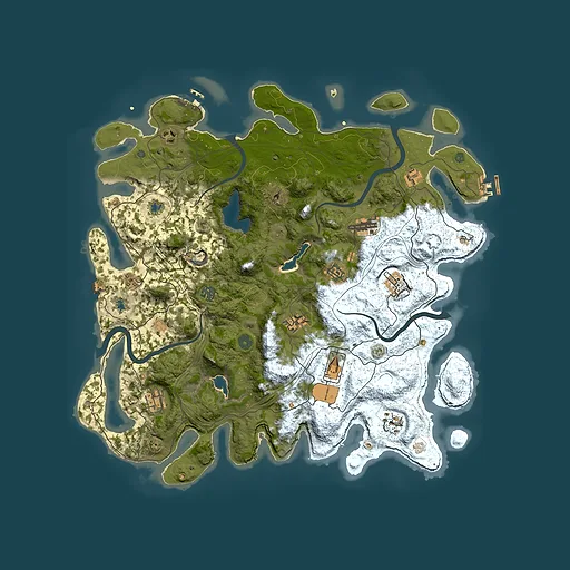 Rust map seed 1610523856, 4600x4600m top-down preview
