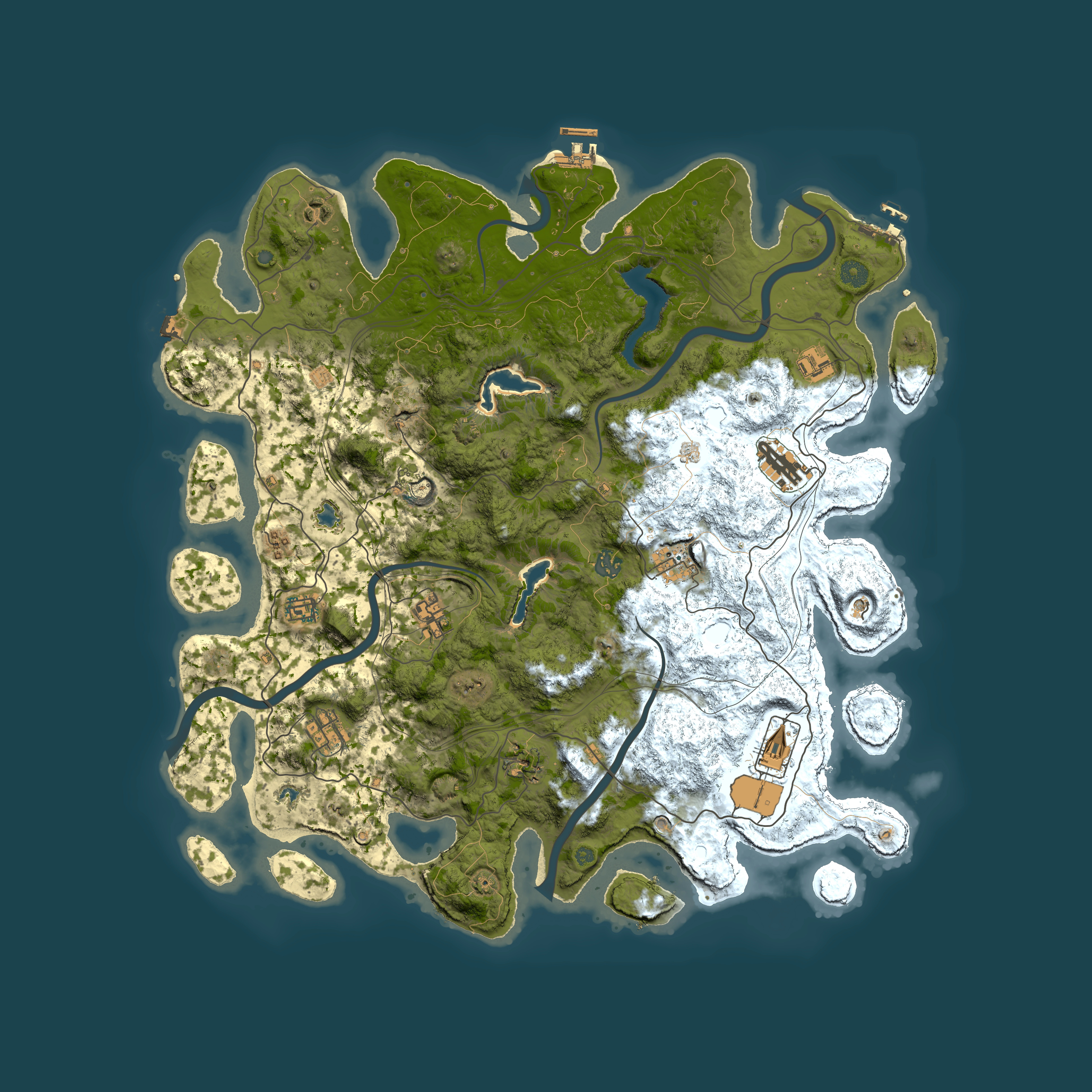 Full top-down render of Rust map seed 1997827306, 4650x4650m