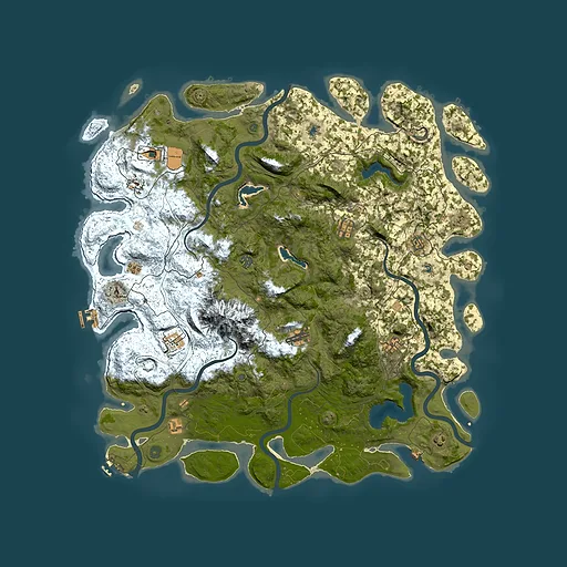 Rust map seed 1226520585, 5350x5350m top-down preview