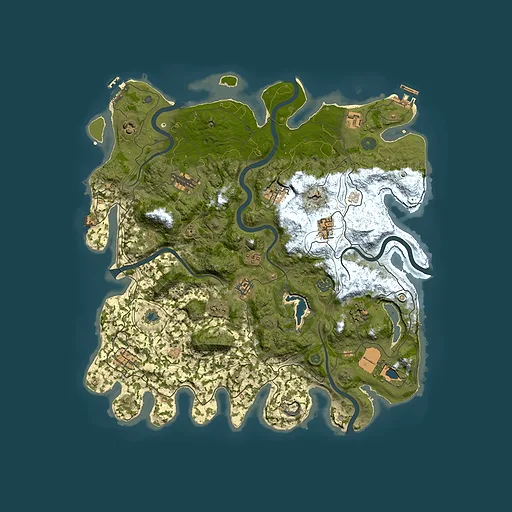 Rust map seed 104109900, 4250x4250m top-down preview
