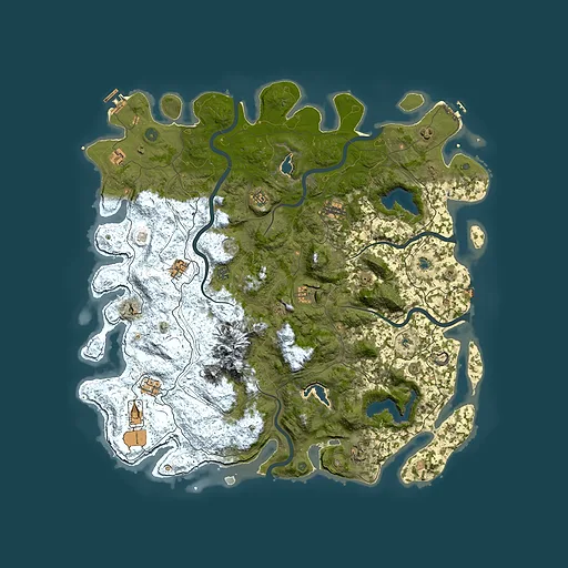 Rust map seed 87186469, 5200x5200m top-down preview