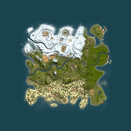 Rust map seed 2028815343, 3650x3650m top-down preview