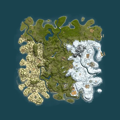 Rust map seed 1238290456, 5100x5100m top-down preview