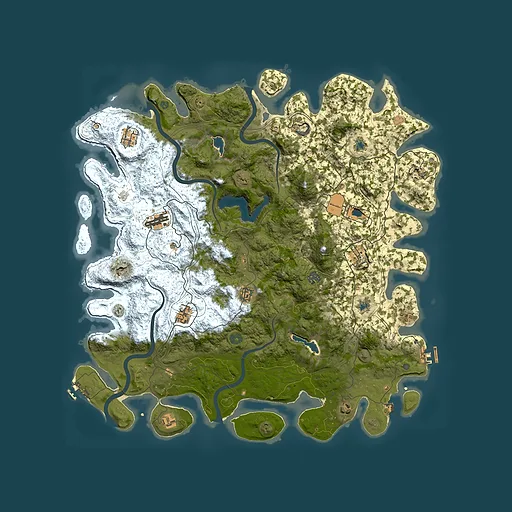 Rust map seed 407186852, 4950x4950m top-down preview