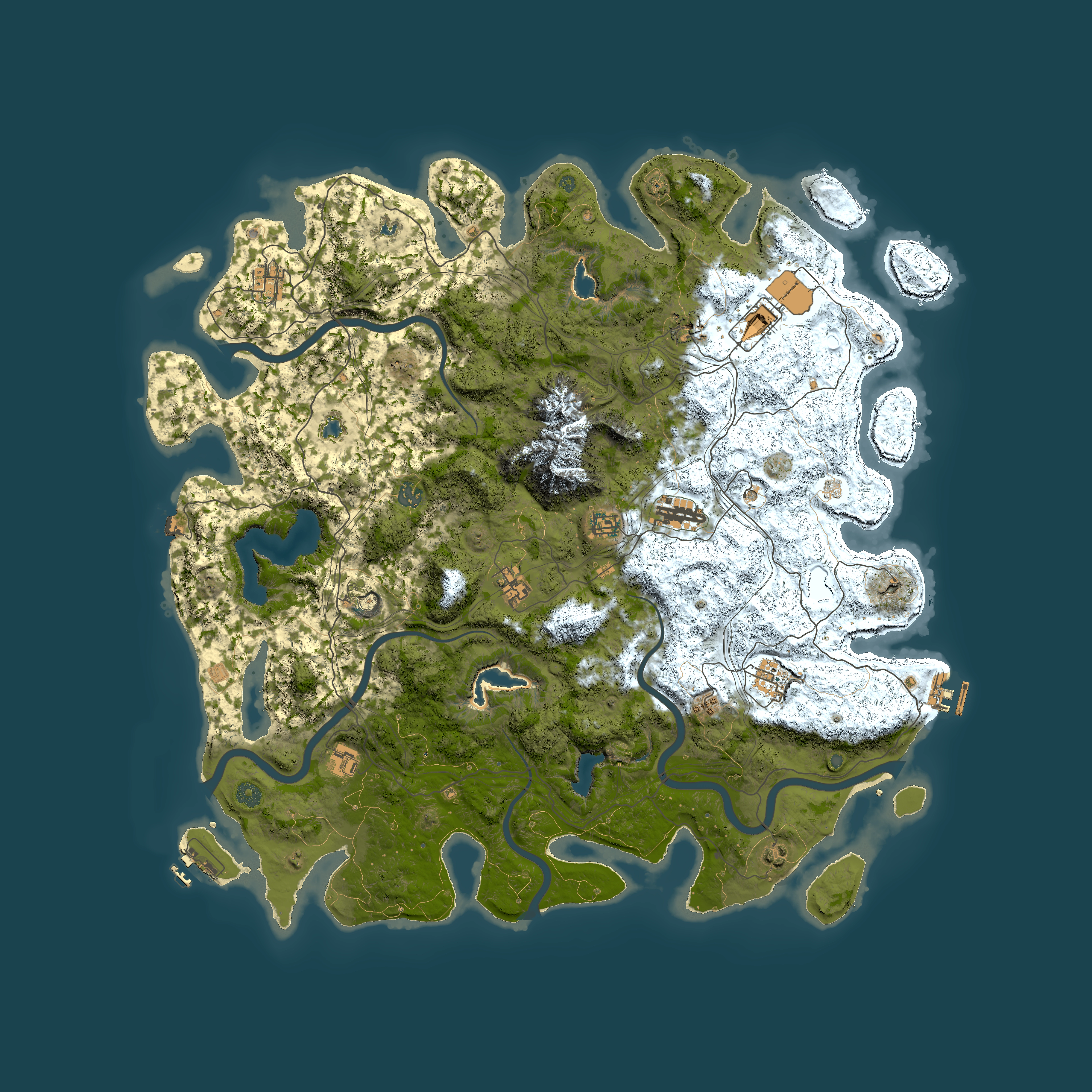 Full top-down render of Rust map seed 1103965122, 5150x5150m