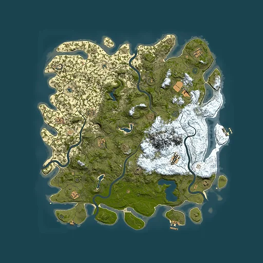 Rust map seed 1077738404, 5250x5250m top-down preview