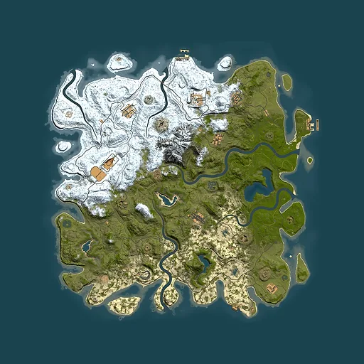 Rust map seed 2067222724, 5050x5050m top-down preview