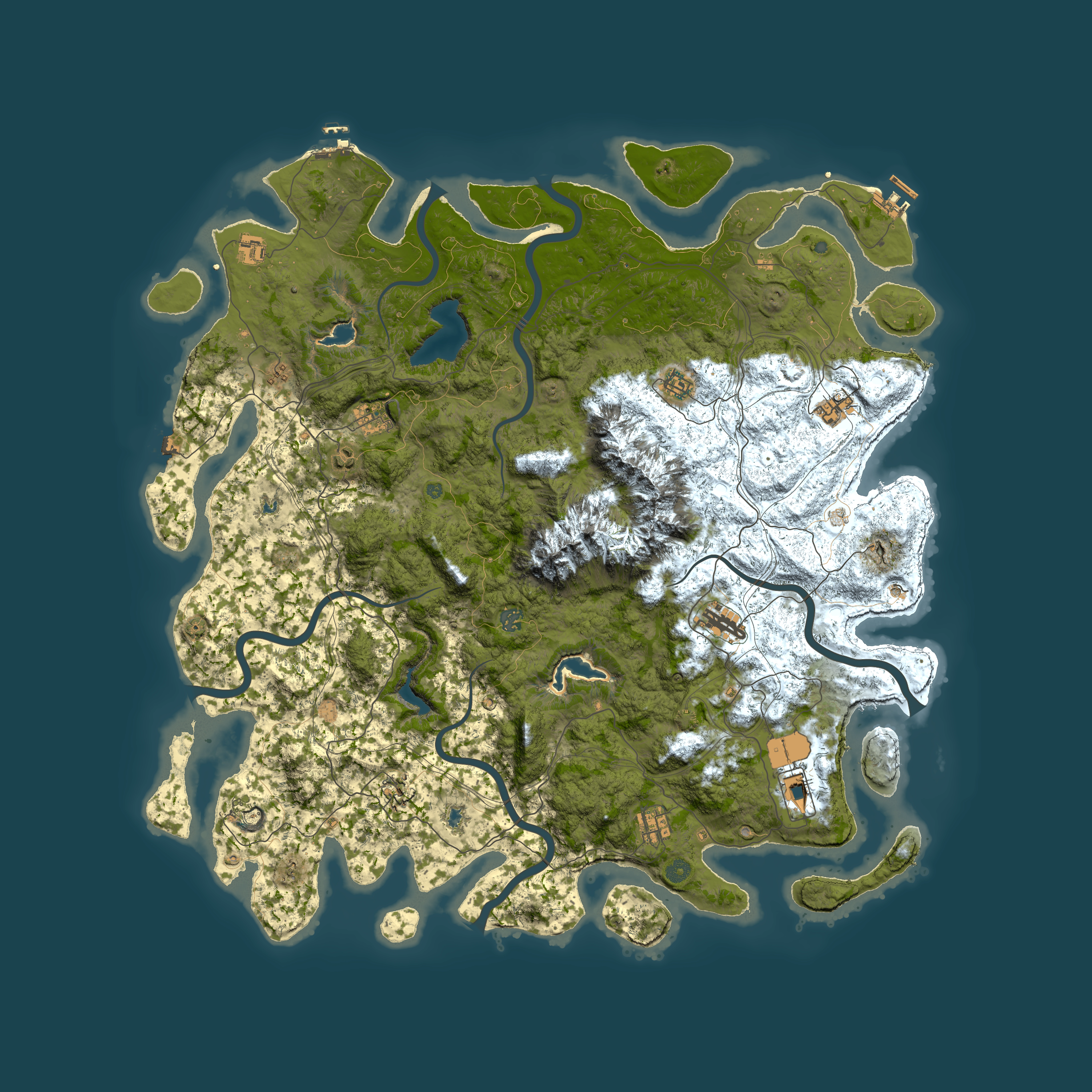Full top-down render of Rust map seed 249438416, 5400x5400m