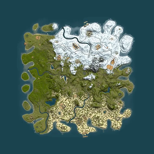 Rust map seed 1564740555, 5250x5250m top-down preview