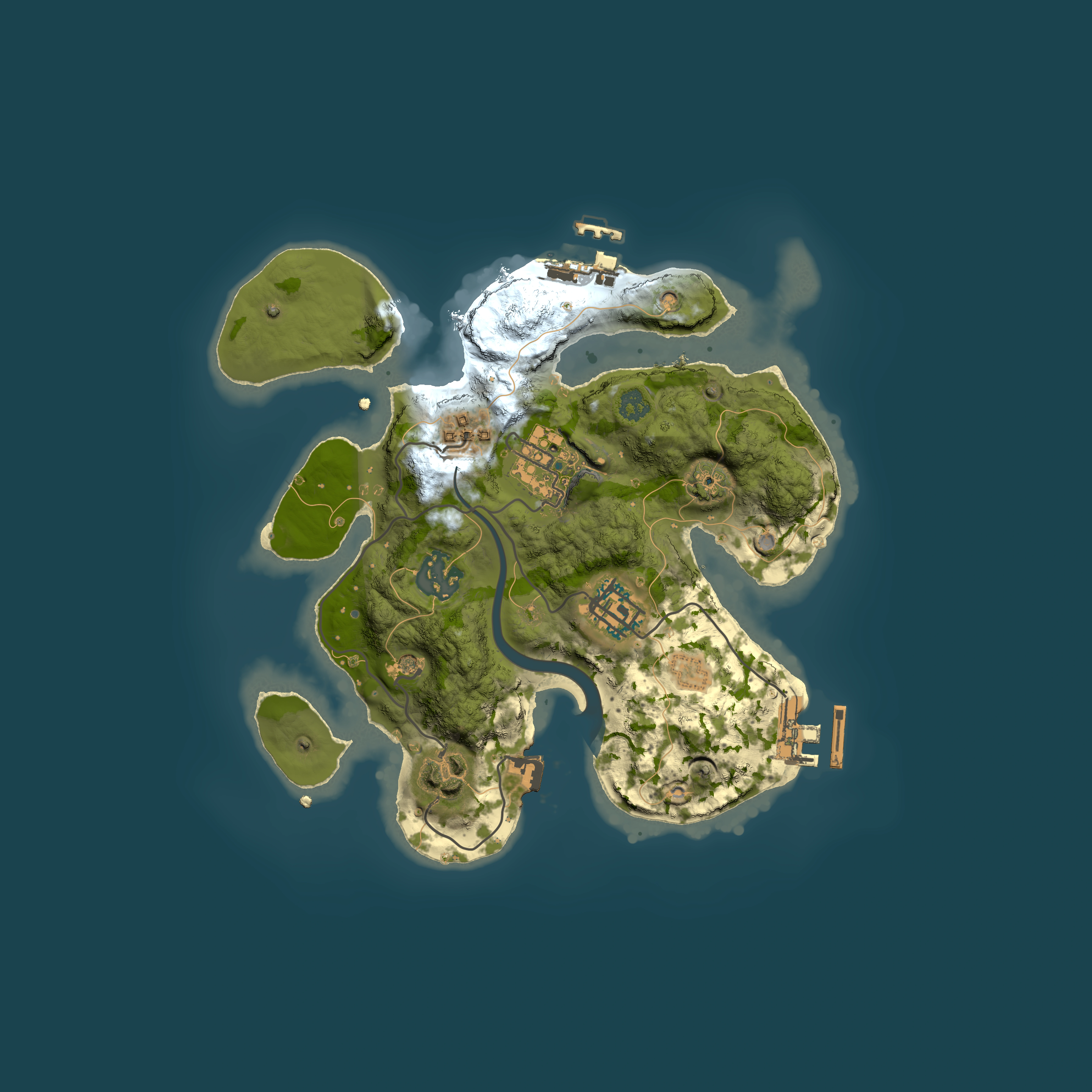 Full top-down render of Rust map seed 1252192422, 2500x2500m