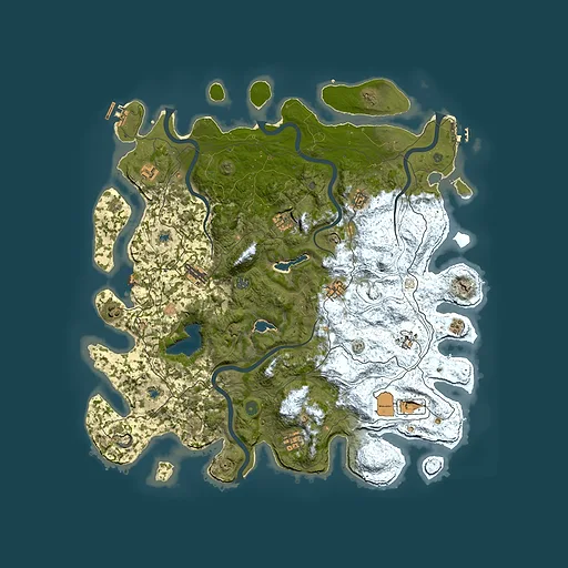 Rust map seed 1893009275, 4950x4950m top-down preview