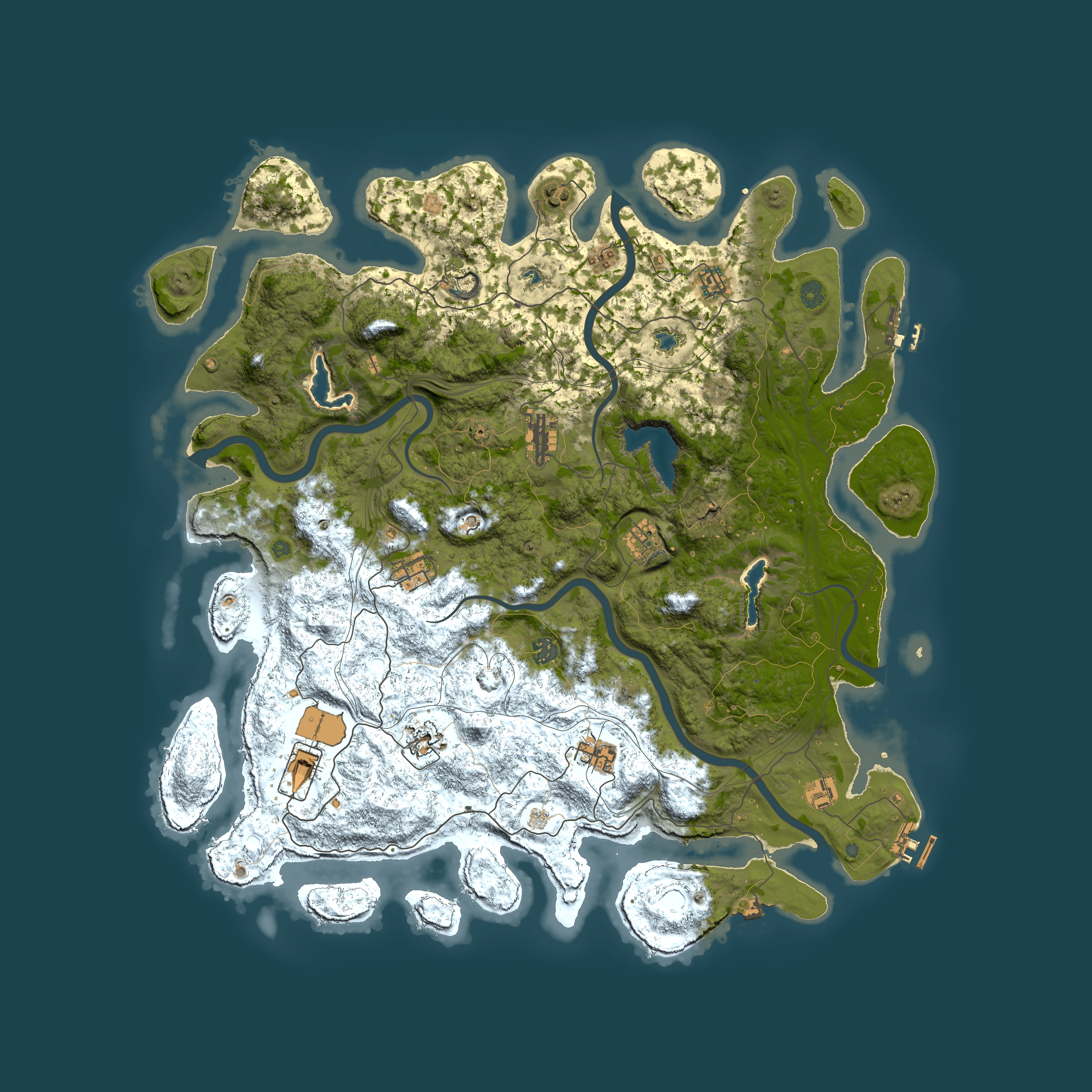 Full top-down render of Rust map seed 1531621723, 4950x4950m