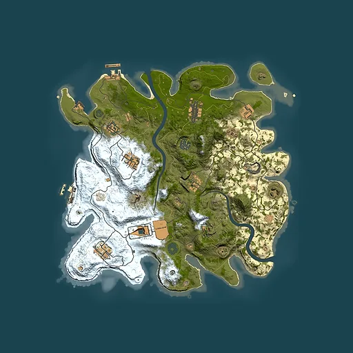 Rust map seed 1742929889, 3600x3600m top-down preview