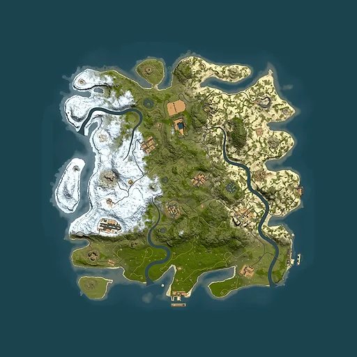 Rust map seed 2134681853, 3900x3900m top-down preview