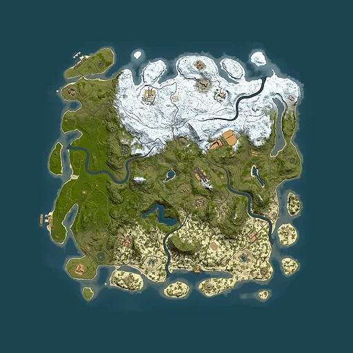 Rust map seed 904868878, 4850x4850m top-down preview