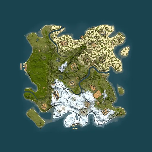 Rust map seed 1496417737, 3800x3800m top-down preview