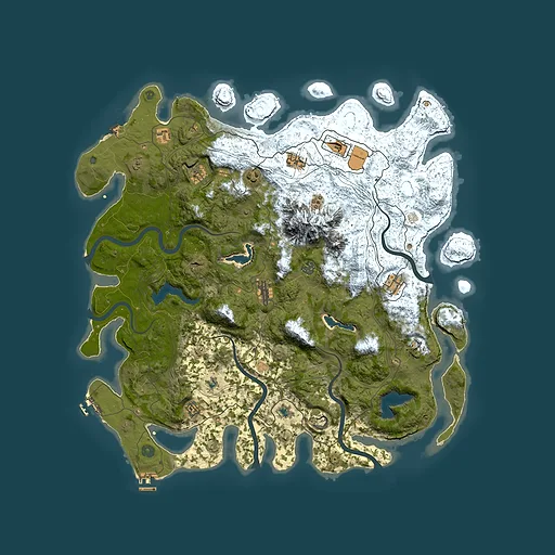 Rust map seed 1328095245, 5050x5050m top-down preview