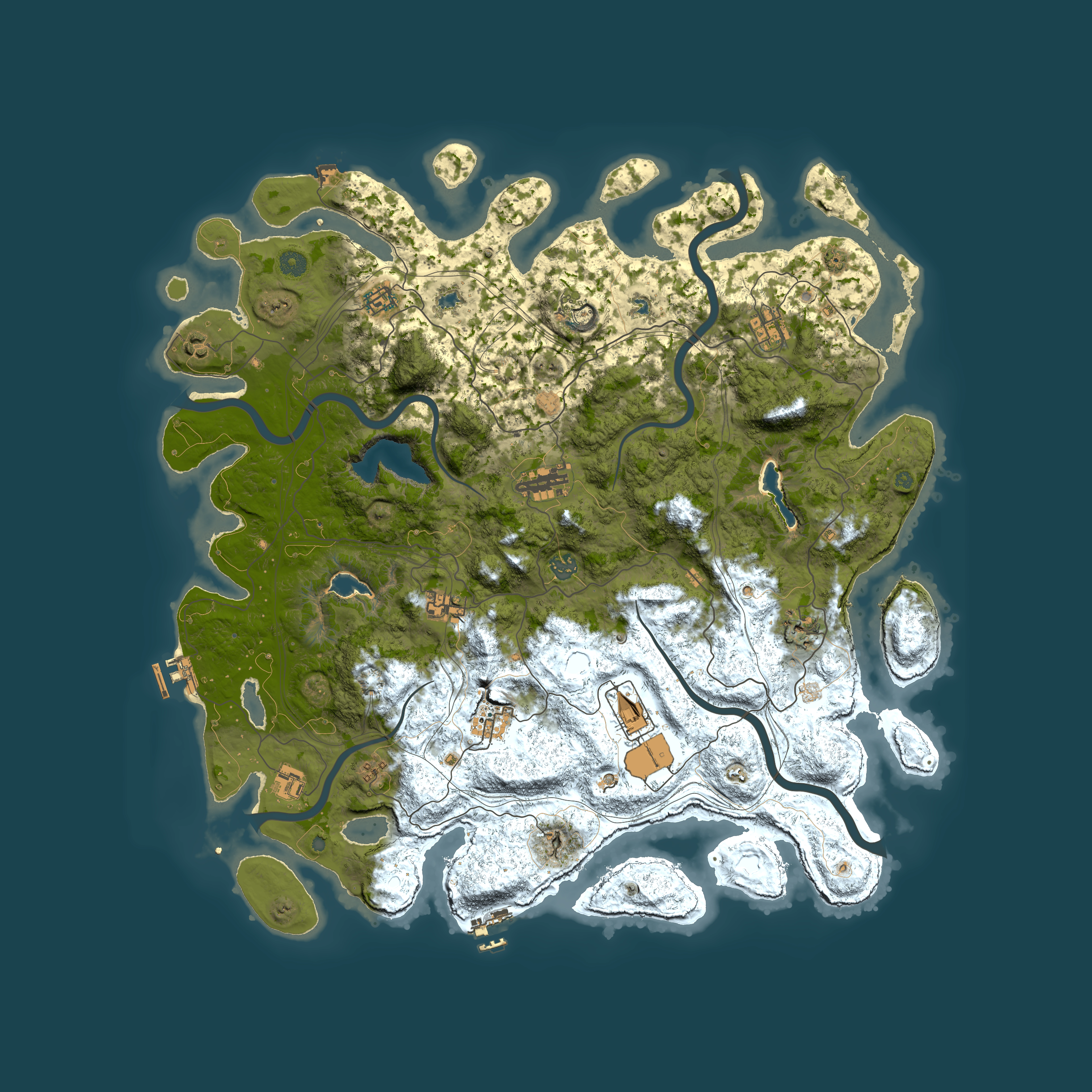 Full top-down render of Rust map seed 1872185593, 4850x4850m