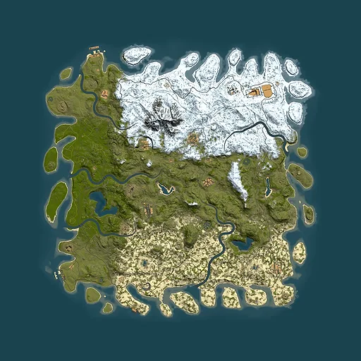Rust map seed 798197418, 6000x6000m top-down preview