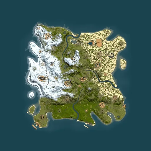 Rust map seed 1643657233, 3850x3850m top-down preview