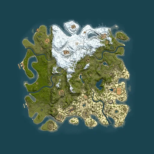 Rust map seed 193801652, 4600x4600m top-down preview