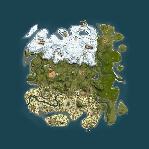 Rust map seed 1261431569, 4150x4150m top-down preview