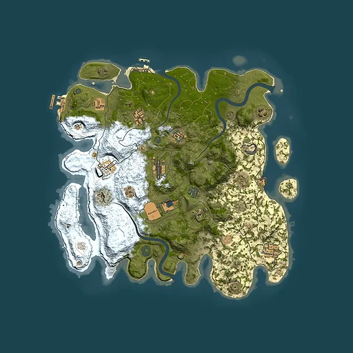 Rust map seed 591961614, 3900x3900m top-down preview