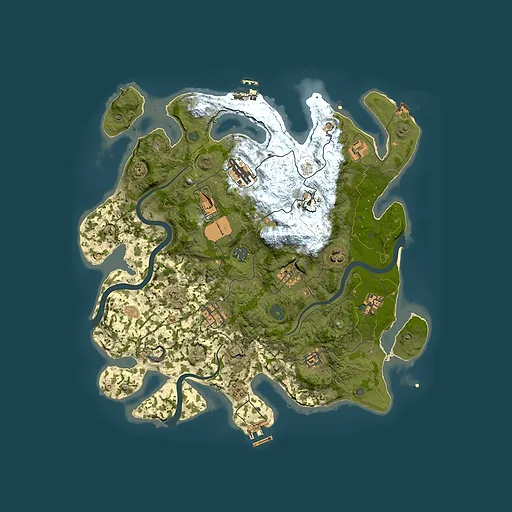 Rust map seed 298807197, 3800x3800m top-down preview