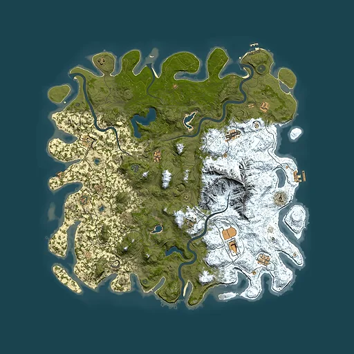 Rust map seed 351785808, 5400x5400m top-down preview