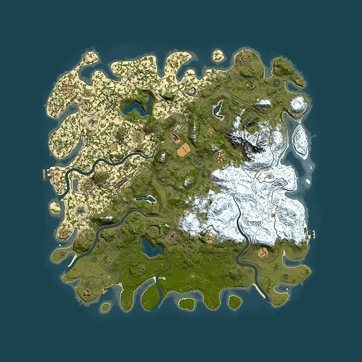 Rust map seed 81054692, 5450x5450m top-down preview