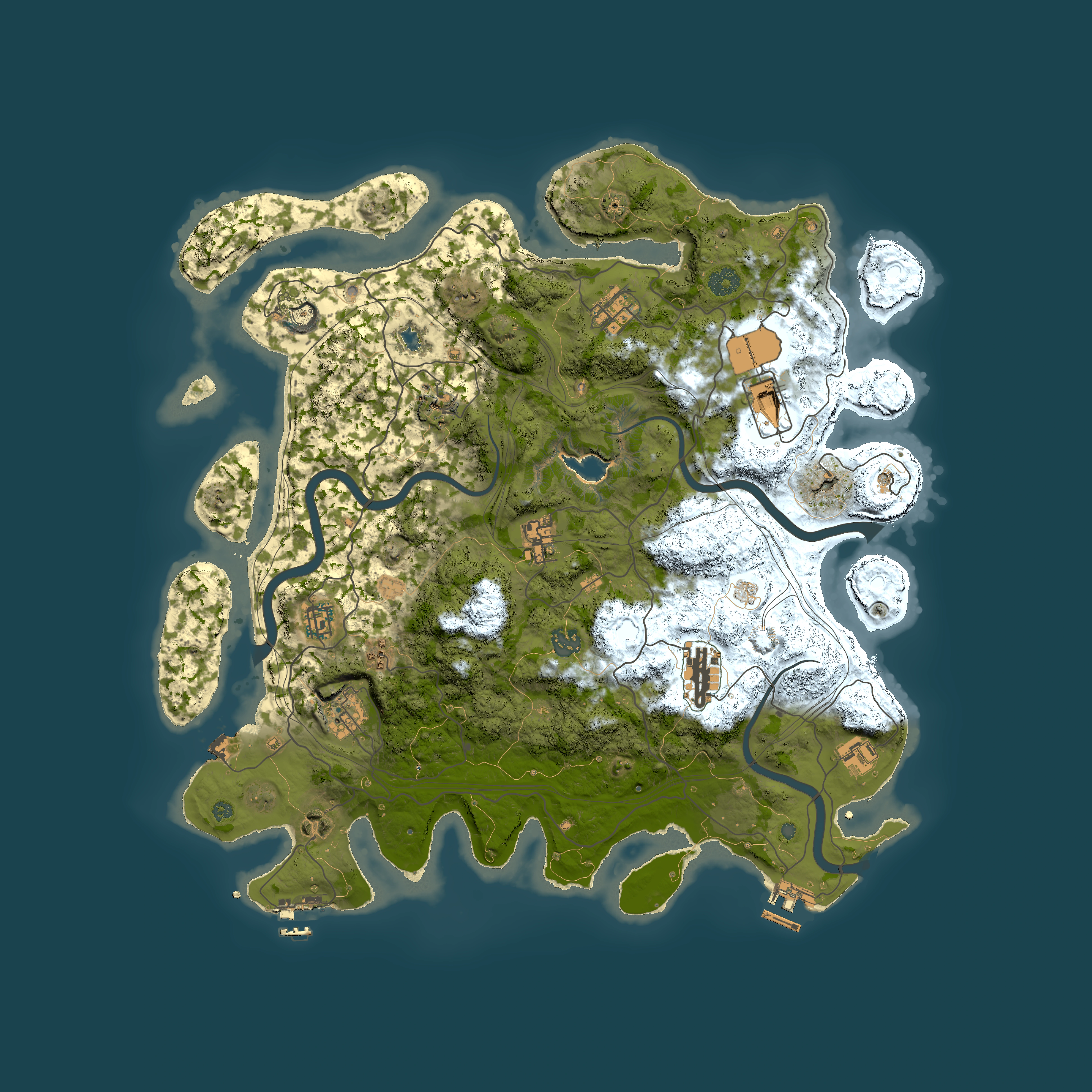Full top-down render of Rust map seed 538068719, 4300x4300m