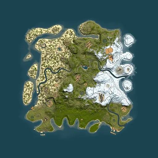Rust map seed 538068719, 4300x4300m top-down preview