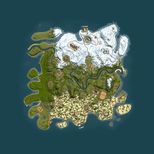 Rust map seed 137494191, 3950x3950m top-down preview