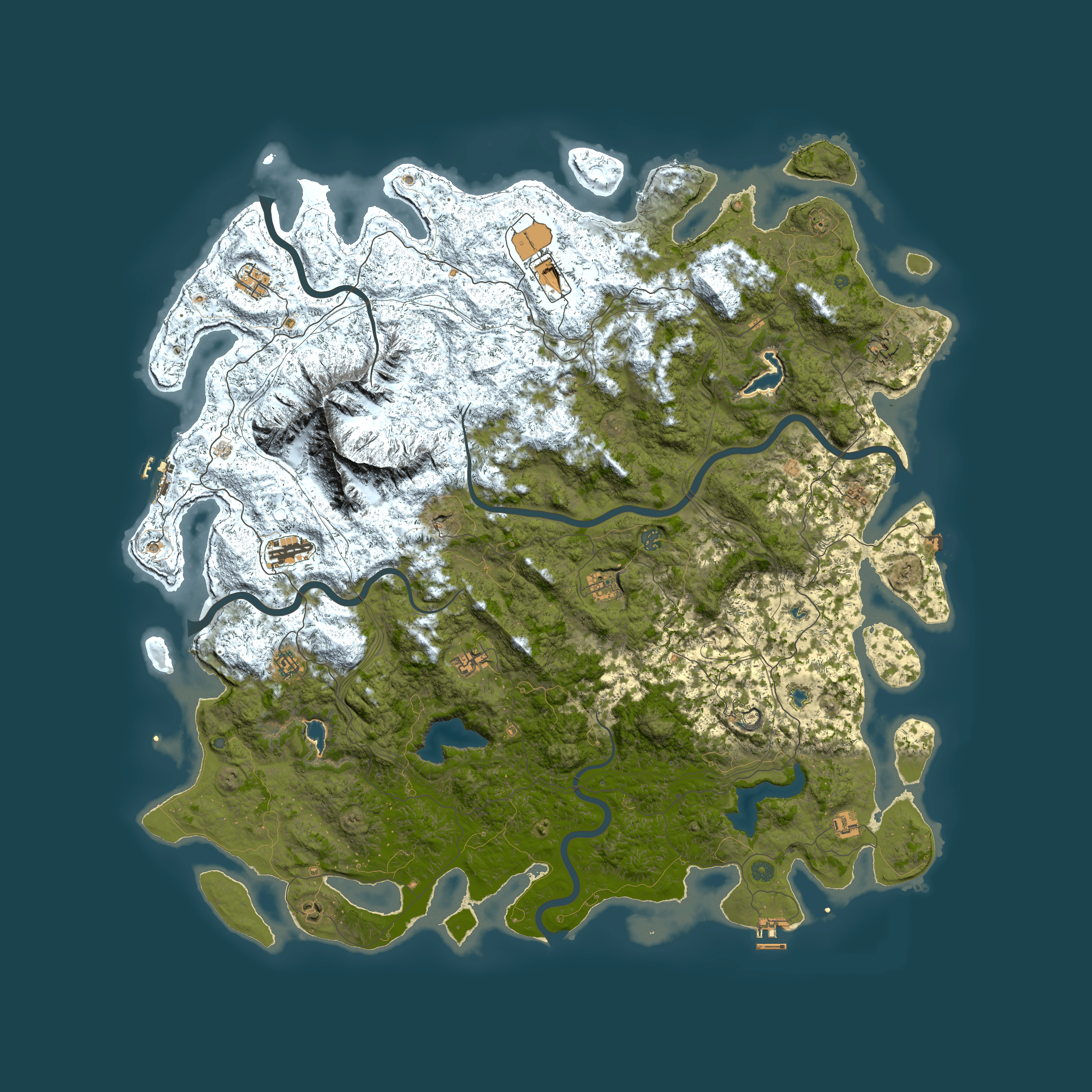 Full top-down render of Rust map seed 877260616, 6000x6000m