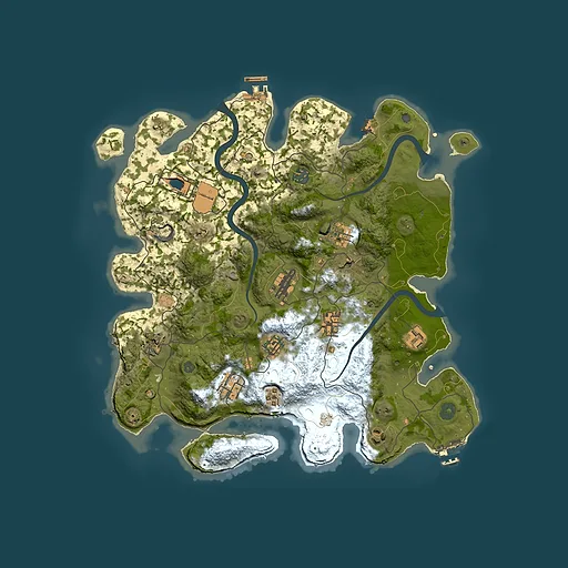 Rust map seed 1619234958, 3850x3850m top-down preview