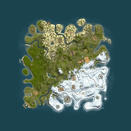 Rust map seed 695921855, 4200x4200m top-down preview