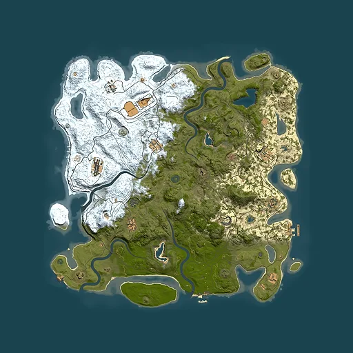 Rust map seed 1068306216, 4950x4950m top-down preview