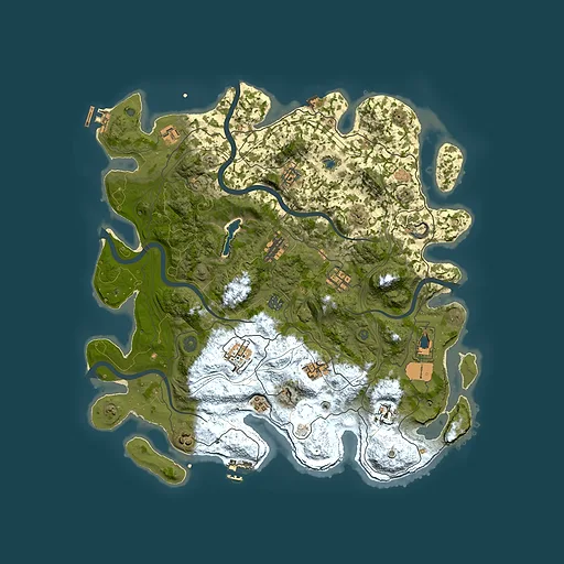 Rust map seed 1401519704, 4300x4300m top-down preview