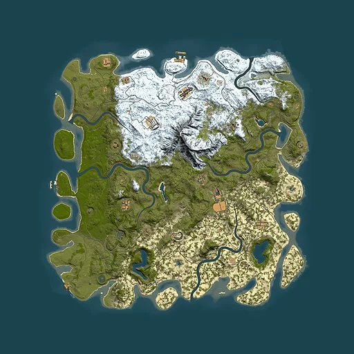 Rust map seed 1340460649, 5750x5750m top-down preview