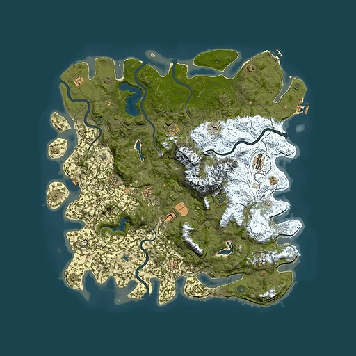 Rust map seed 1168107119, 5250x5250m top-down preview