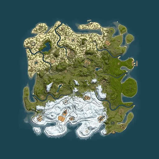 Rust map seed 1401060255, 4900x4900m top-down preview