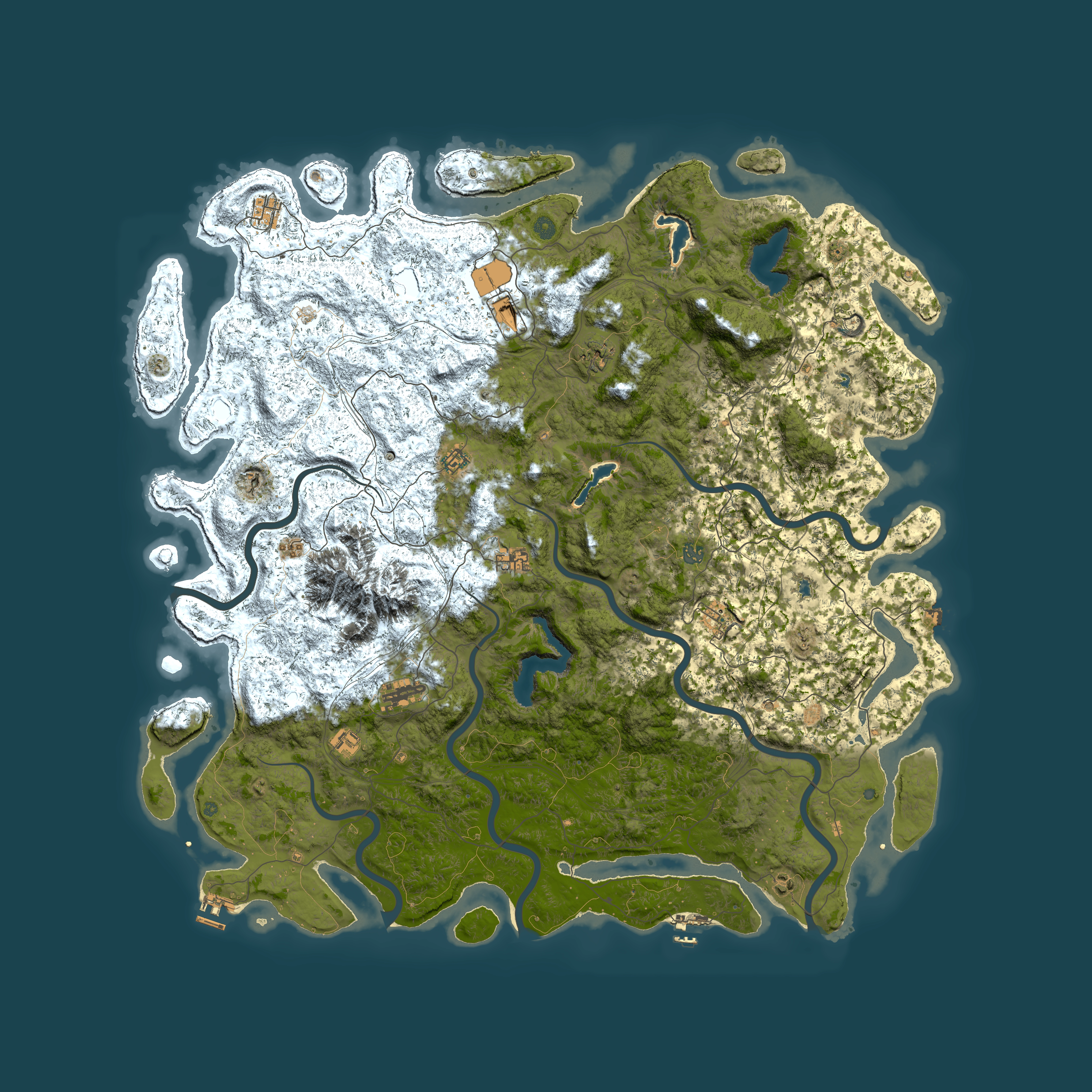 Full top-down render of Rust map seed 1091210422, 5950x5950m