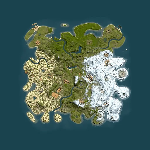 Rust map seed 282354496, 4550x4550m top-down preview