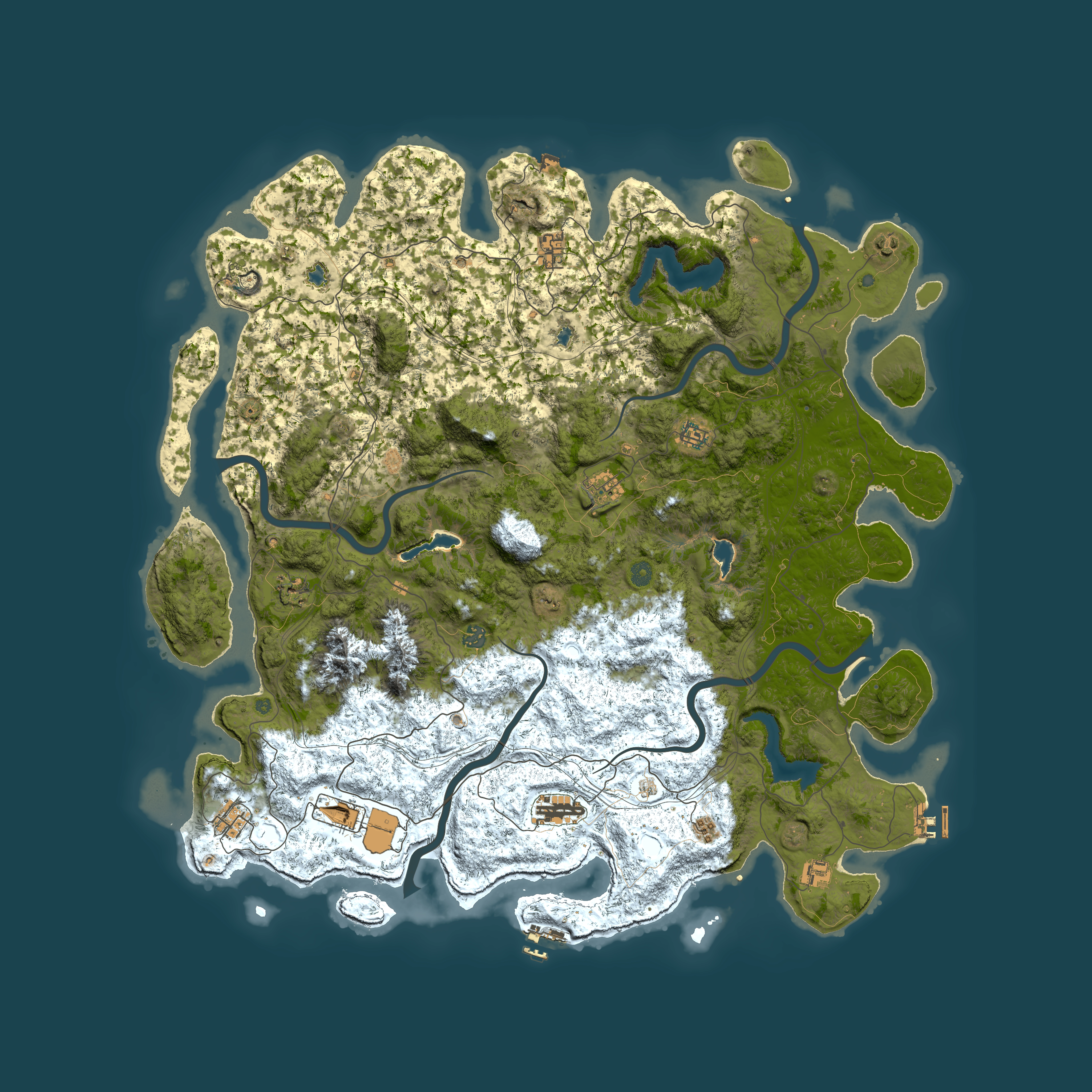 Full top-down render of Rust map seed 1251417049, 5450x5450m