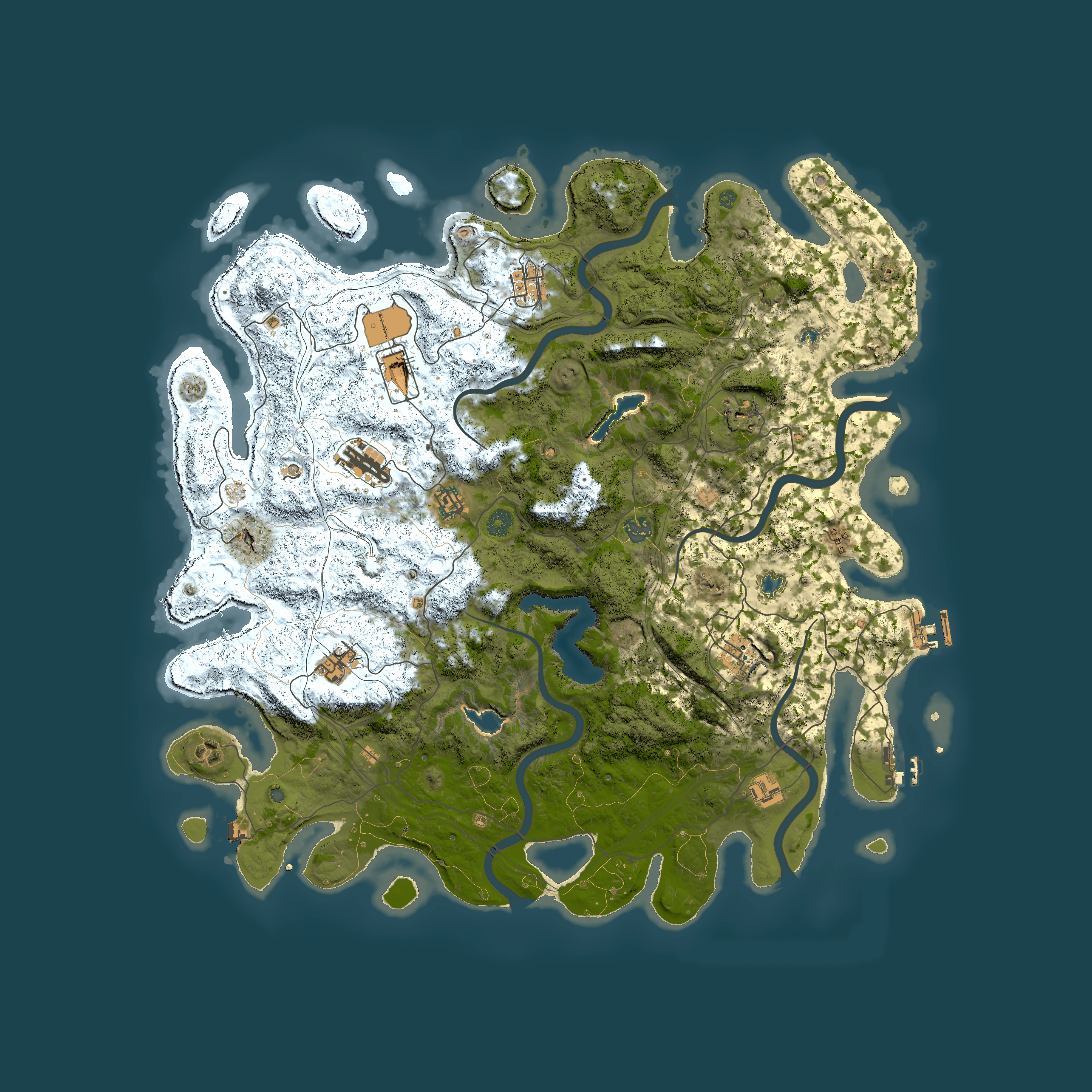 Full top-down render of Rust map seed 223826251, 4850x4850m