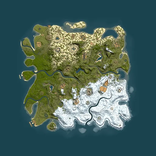 Rust map seed 1536491260, 4800x4800m top-down preview