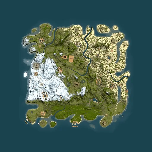 Rust map seed 1501056605, 4450x4450m top-down preview