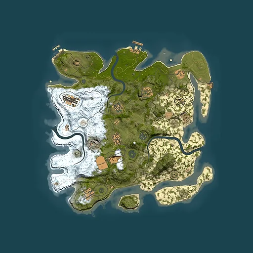 Rust map seed 666115797, 3700x3700m top-down preview