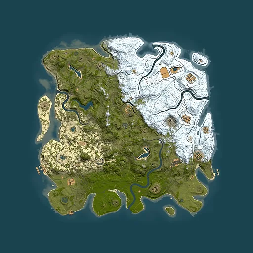 Rust map seed 1251388205, 4900x4900m top-down preview